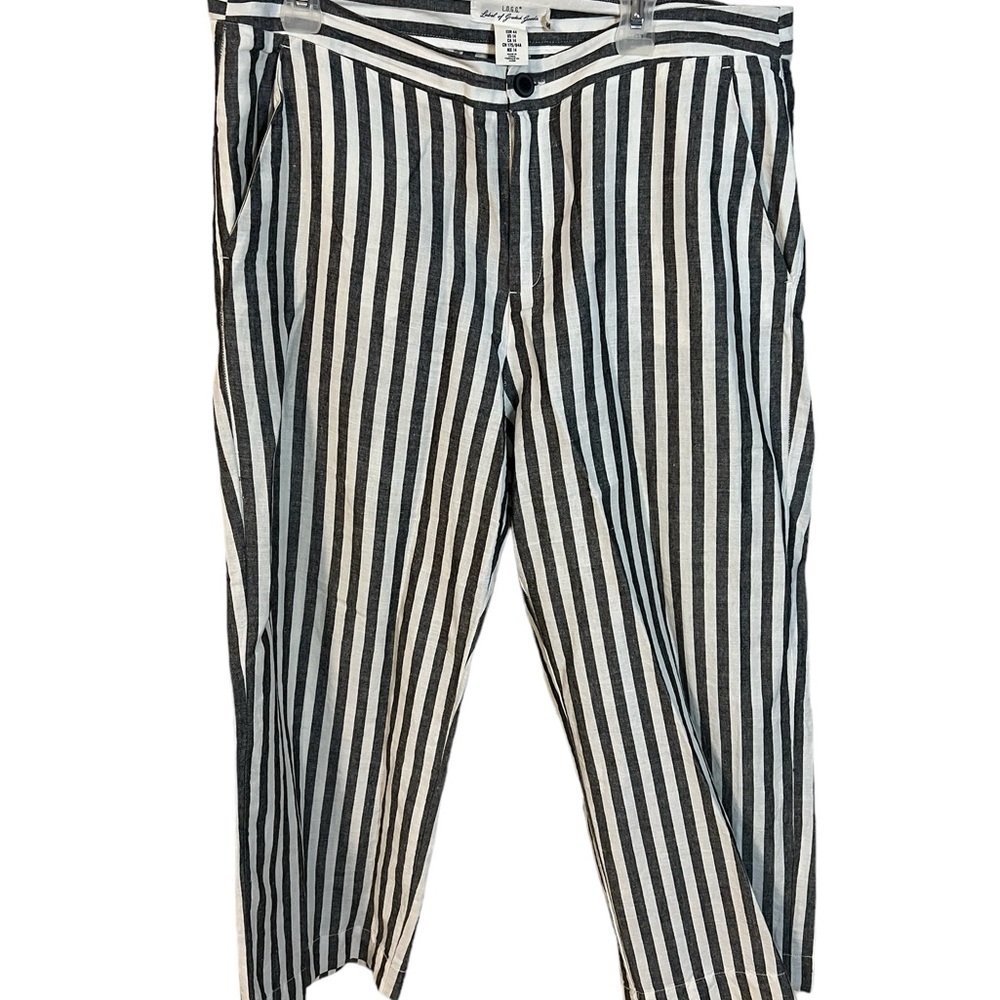 H & M linen striped pants in size 14